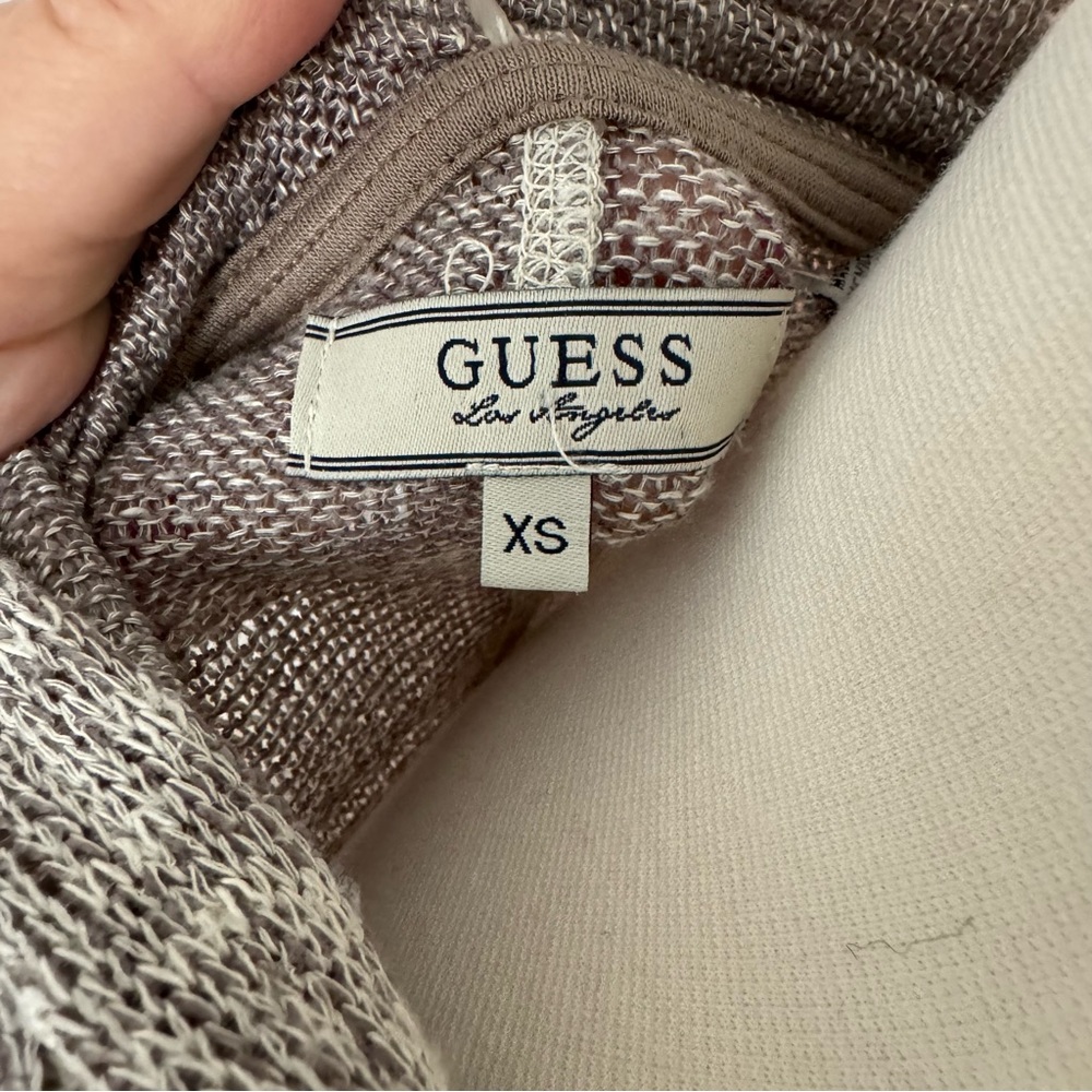 Guess Open Front Knit Cardigan With Draping, Grey… - image 8